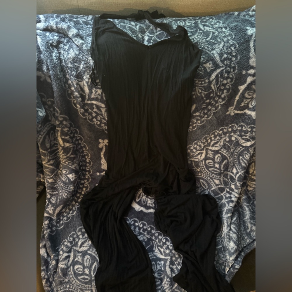 Hollister black Sleeveless Jumpsuit wide leg